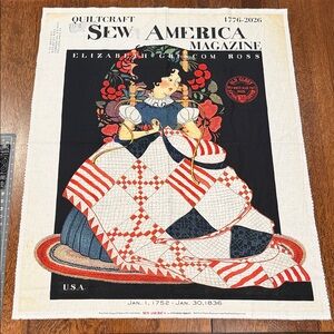 Janet Wecker quilt panel Sew America Magazine Betsy Ross Fabric Panel 24” x 36”